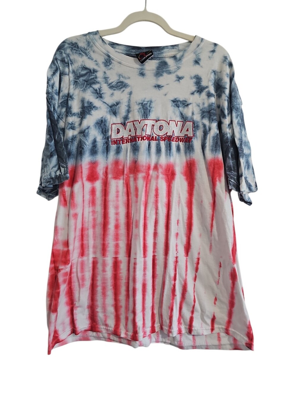 VTG Daytona International Speedway Tie Dye Y2K America Fourth of July T-Shirt XL
